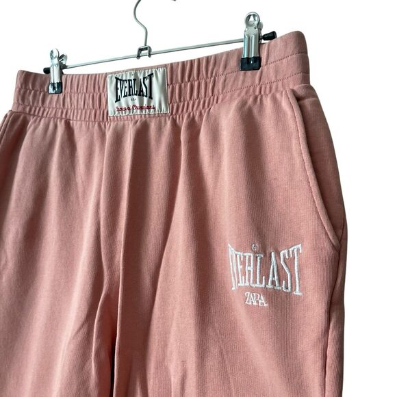 Everlast x ZARA Large Sweatpants Pink Solid Jogger Pants Casual Lounge - Picture 7 of 10